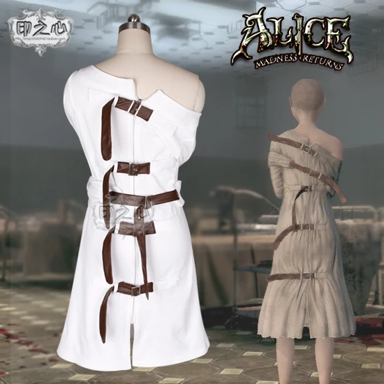 Аниме Alice: Madness Returns, костюмы для косплея, Lunatic Asylum, белое платье, женские костюмы на Хэллоуин для женщин