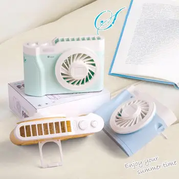 

Portable Mini USB Charging Camera Shape Hanging Neck LED Summer Cooling Fan Hanging Fan hand free fan Fan Hanging Fan hand free