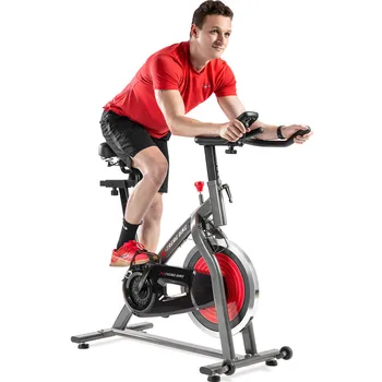 

Indoor Cycling Bike Adjustable Handlebar Seat LCD Monitor Pulse Sensor Home Cardio Workout Belt Drive Stationary Exercise Bike