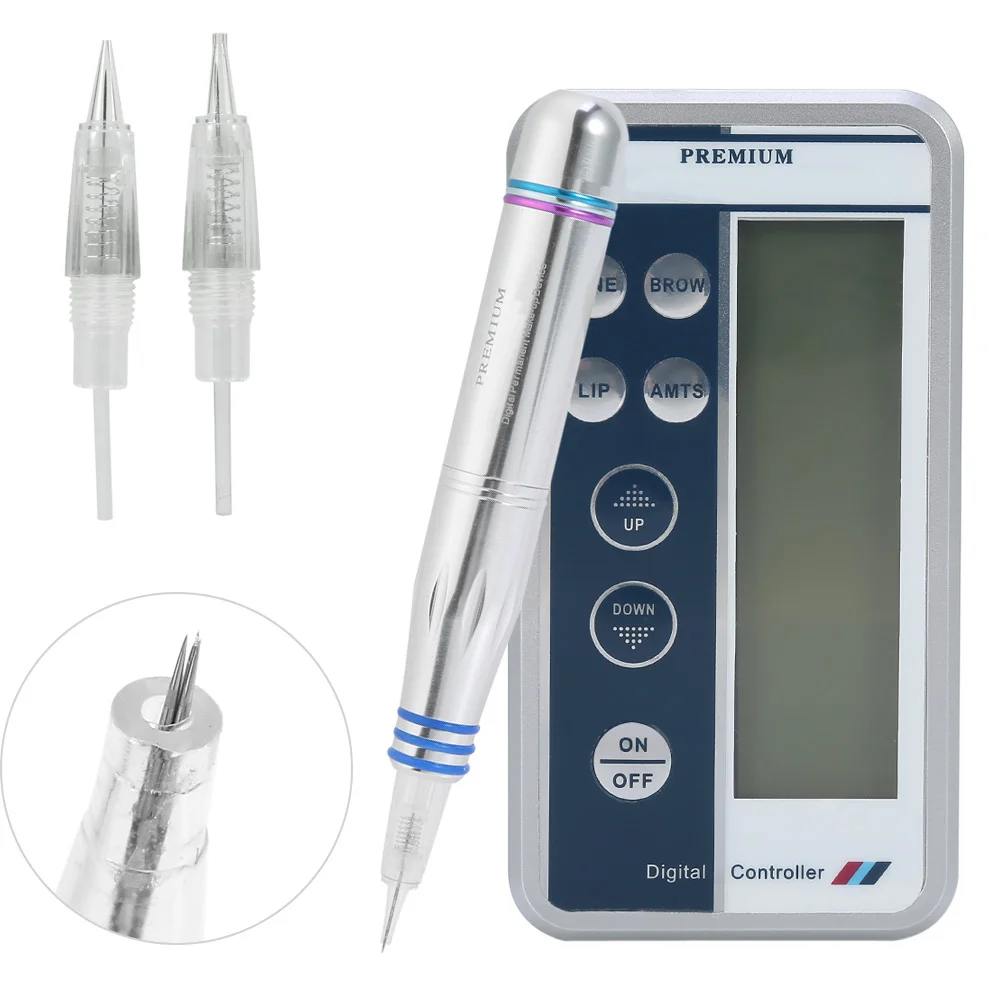  Top Grade Permanent Makeup Digital Pen Professional Eyebrow Lip Eyeliner Tattoo Machine Set + Micro
