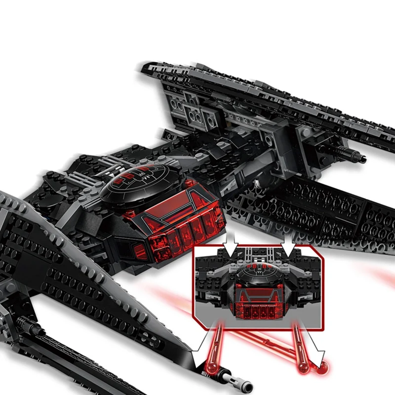 Конструктор Lepinblocks Star Wars The Kylo Ren's Tie Fighter, 705 шт., строительные блоки, игрушки для детей, совместимые с Starwares, блоки