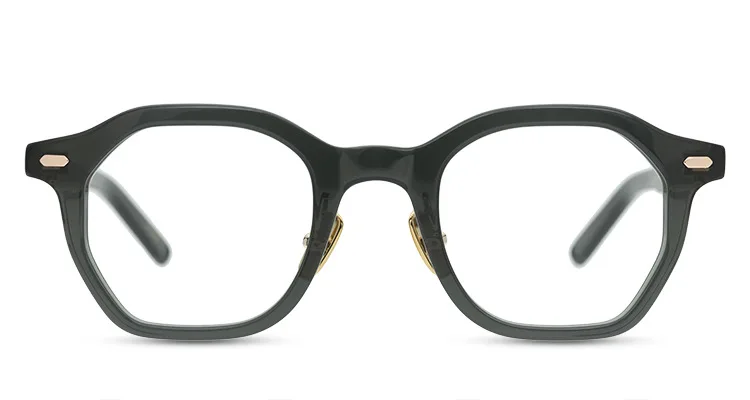 Zerosun полигоновые очки, мужские ацетатные очки, оправа для мужчин и женщин, винтажные модные очки по рецепту, Модные оптические очки