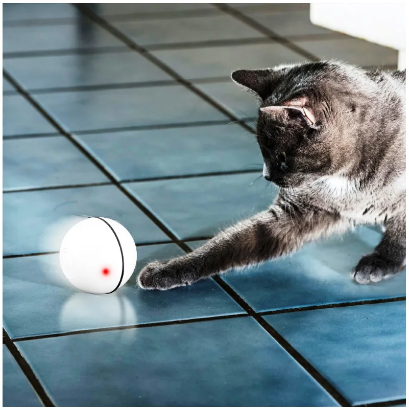 Pet персидская игрушка для кошек светодиодный светящийся шар зарядка через USB умная забавная игрушечная кошка автоматический прокатный лазерный шар для маленьких средних собак свет