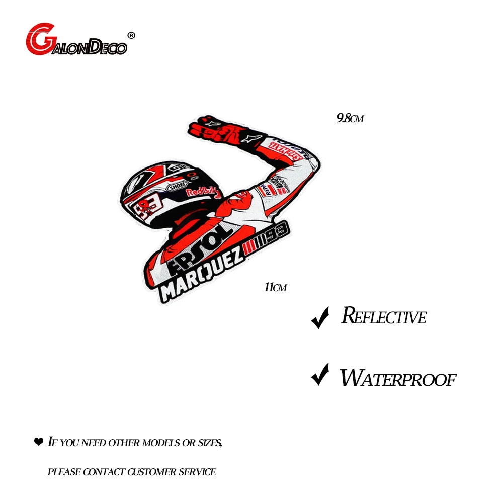 Inhibere jorden kalv LuLu #293 MOTO GP Racer Márquez Vinyls Stickers Waterproof Reflective  Motorcycle Helmet Fuel Tank Decoration Decals _ - AliExpress Mobile