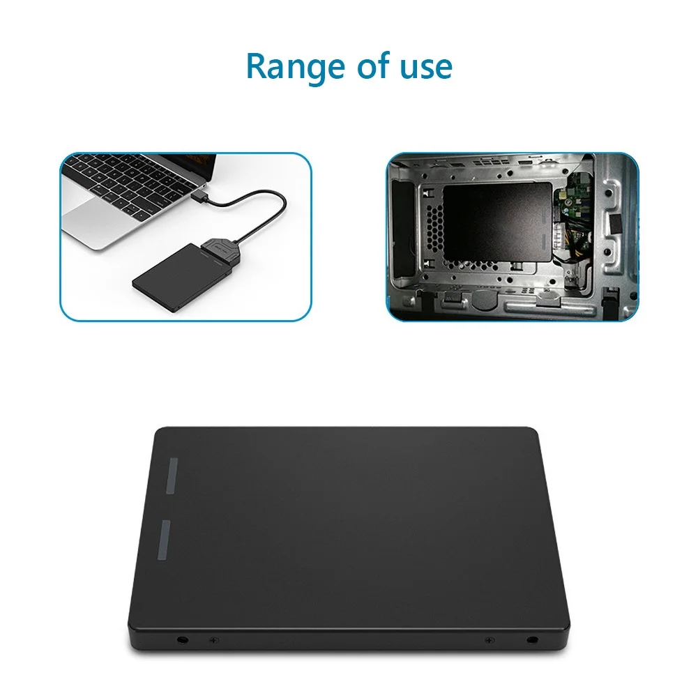 2.5 ġ USB 3.0 SATA Hd ڽ HDD ̺  HDD Ŭ  ̽   5 Gbps SSD/ 2 ׶Ʈ ϵ ũ UASP 