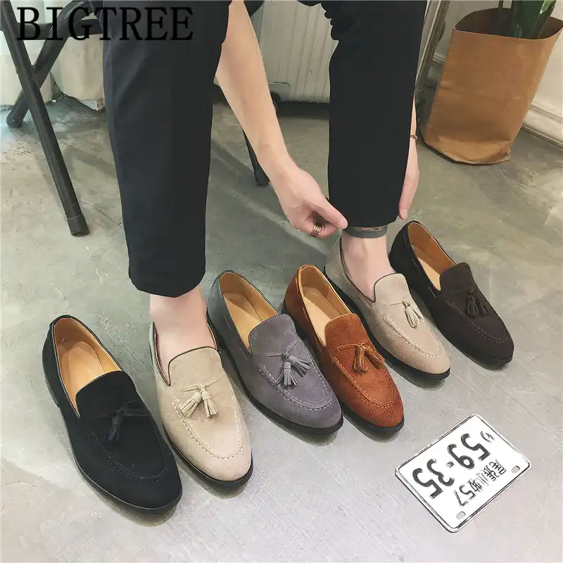 tassel shoes with suit