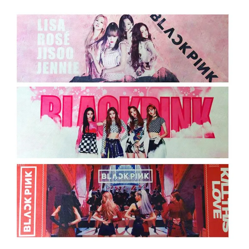 Kpop BLACKPINK Colorful Banner Airport Fans Concert Supporting Hand Held Banner Poster Fan Gift Collection