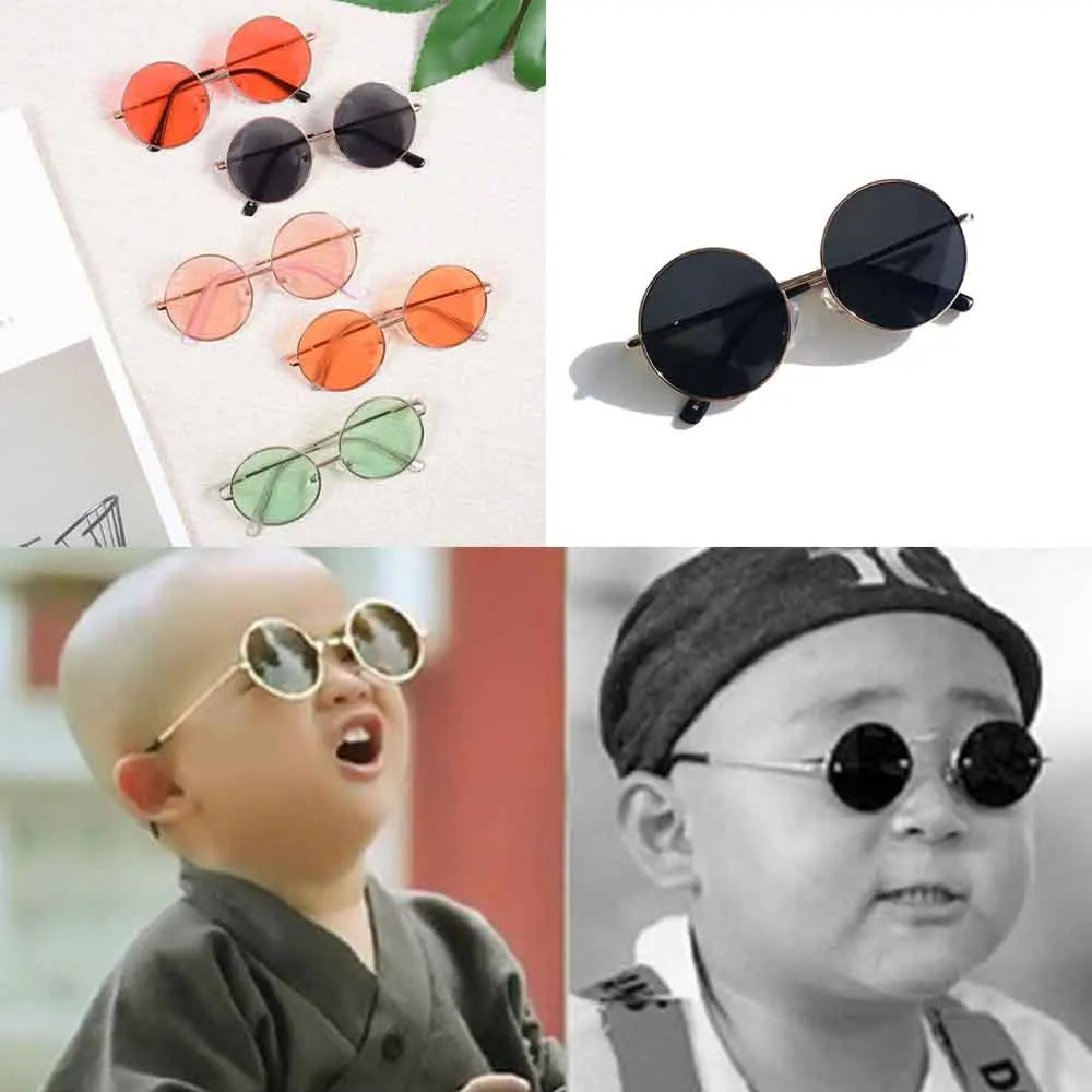 Neue Kind Nette Retro Metall Runden Rahmen Sonnenbrille Kinder Sommer Mode Wilde Gläser Jungen Und Mädchen UV400 Schutz Brillen