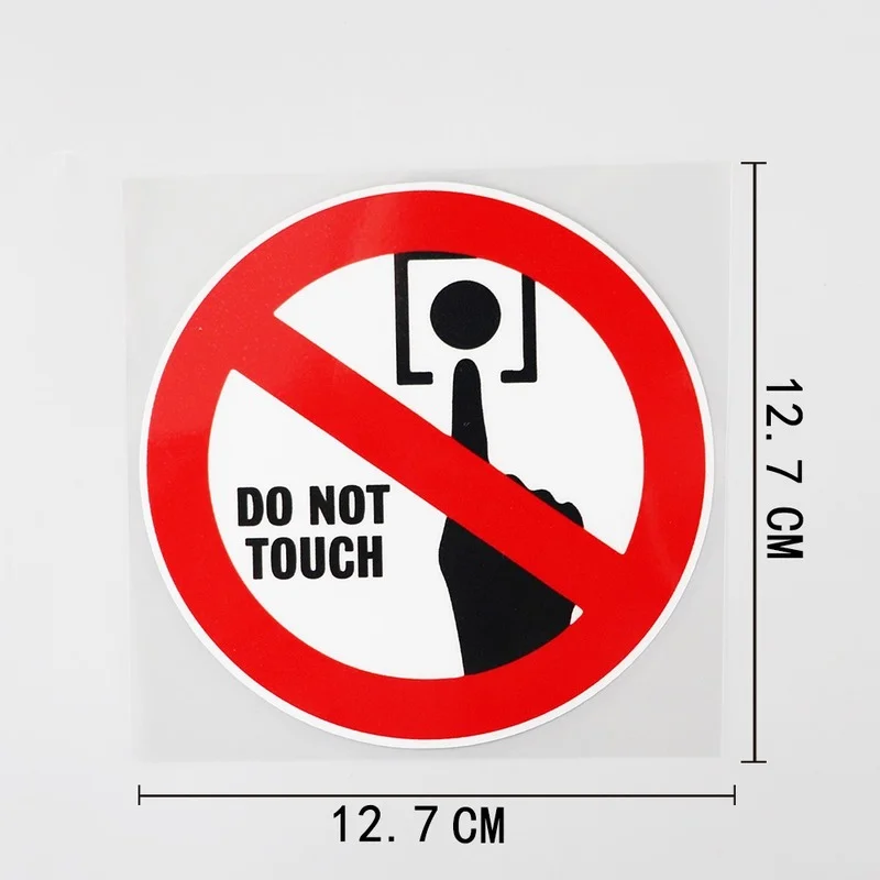 

1pcs Warning Do Not Touch PVC Car Sticker Waterproof Decal Modeling Decoration 12.7CM*12.7CM