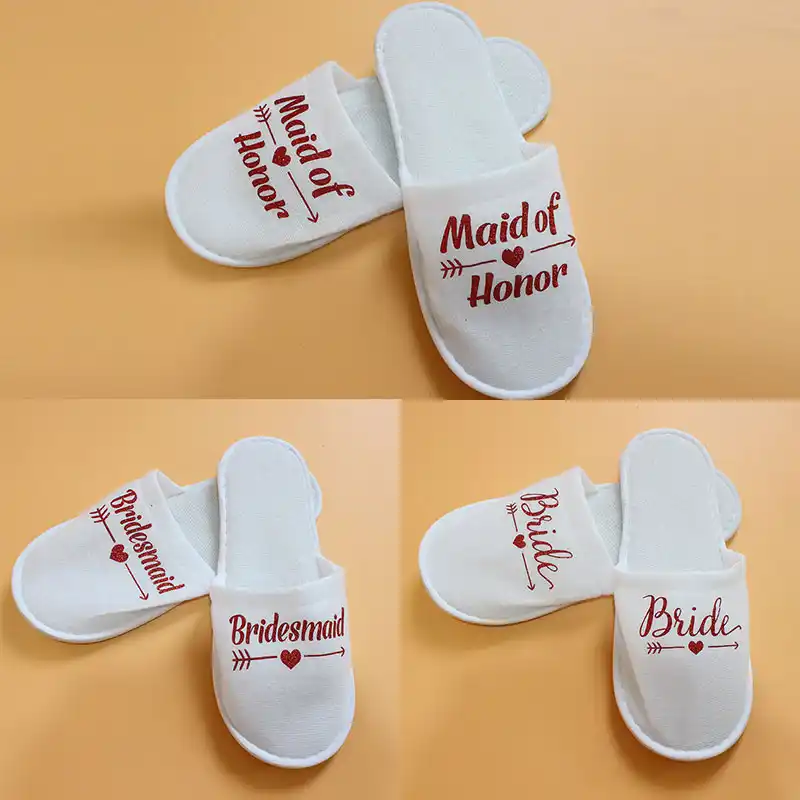 white slippers for wedding guests