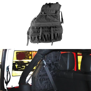 

Roll Bar Storage Bag Cage for 2007~2019 Jeep Wrangler Jk Rubicon 4-Door with Multi-Pockets & Organizers & Cargo Bag Saddlebag To