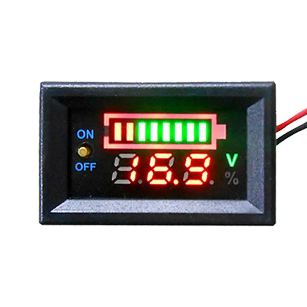 12V автомобильный индикатор заряда батареи с переключателем имеет защиту обратного подключения