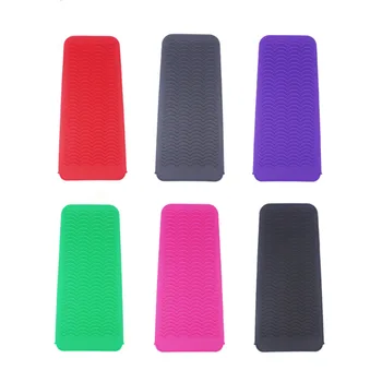 

Silicone Heat Resistant Travel Mat Iron Straightener for Tool Hair Curling Iron Non-slip Flat Pouch Styling Hair Multi-function