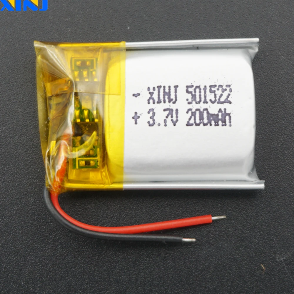 XINJ 3,7 V 200mAh литий-полимерный аккумулятор Li po li ion cell 501522 для MP3/MP4 gps Sat nav dvc DVR bluetooth наушники умные часы