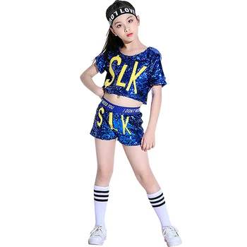 

New Jazz Dance Costumes Hip-hop Clothing Girl Korean Version Sexy Cool Modern Hip-hop Dance Costume