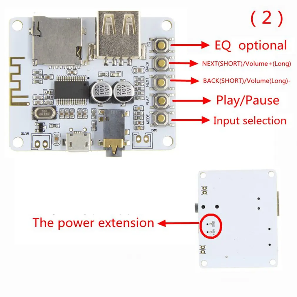 Аудио приемник плата с Usb Tf карты декодирования воспроизведения Preamp выход