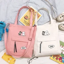 Женская сумка из овечьей шерсти, новинка, Женская Студенческая тканевая модная сумка через плечо, Большая вместительная сумка для покупок