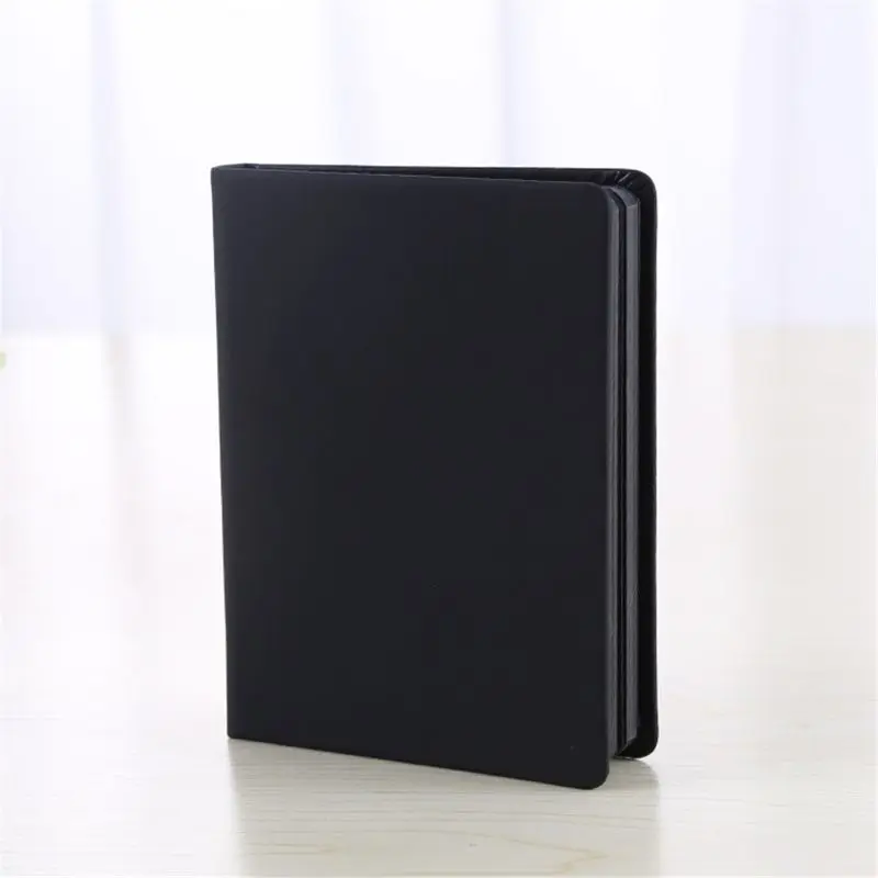 

2022 New All Black Paper Blank Inner Page Portable Small Pocket Notebook Sketchbook Stationery Gift Hardcover Notepad A5 A6 SIZE