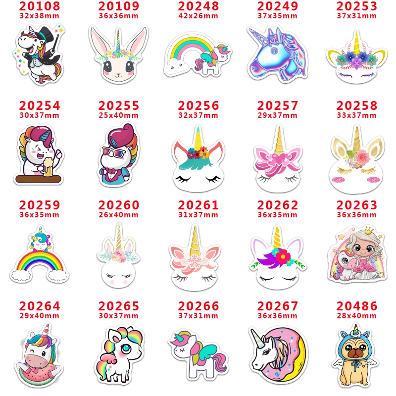 30 шт плоское украшение из смолы лента Единорог смолы pr20108