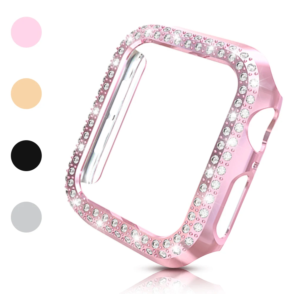 Роскошный чехол для часов Bling 40 мм 44 38 42 Apple Watch серии 6 SE 5 4 3 2 1 телефона|Часы Чехлы| |