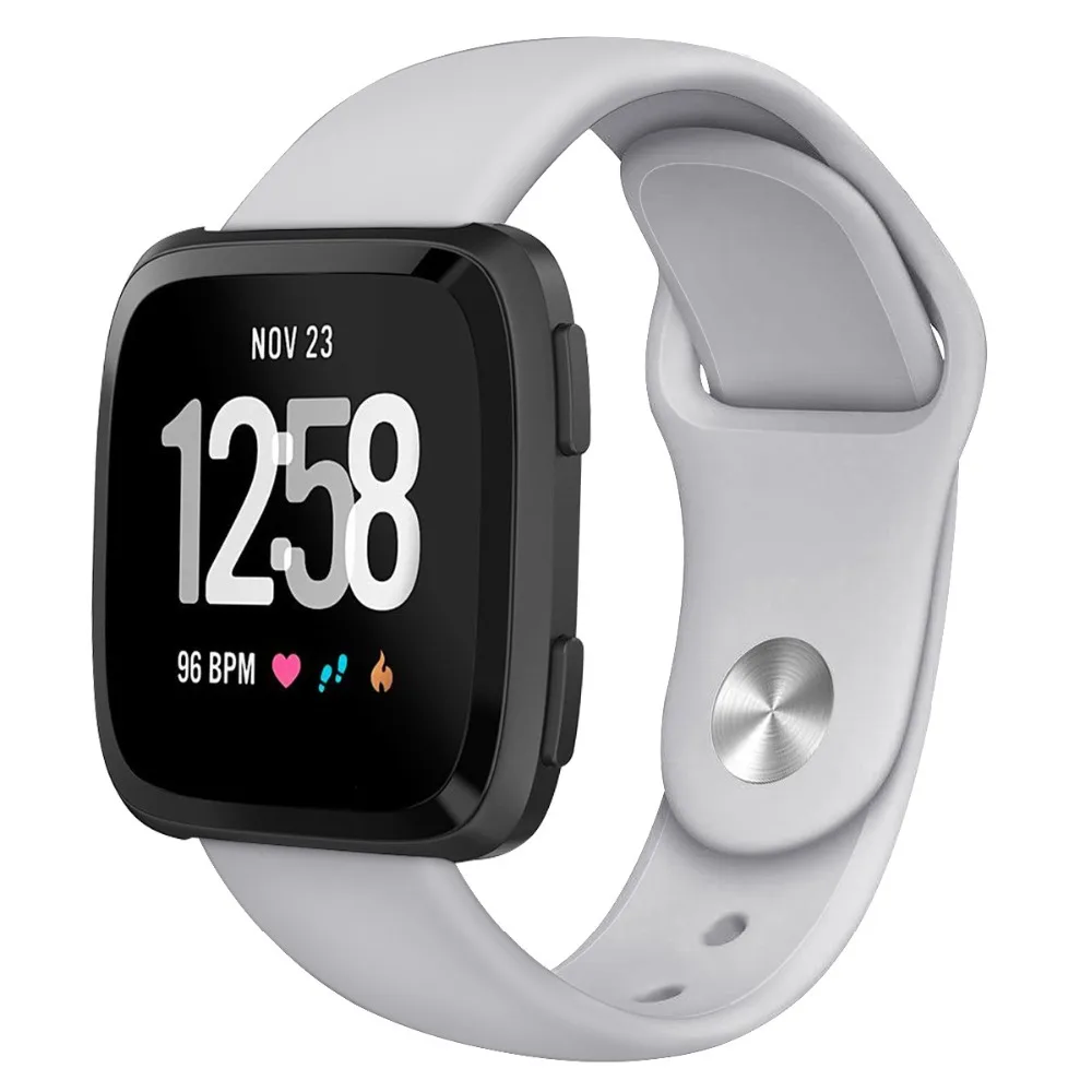 Высококачественный однотонный Браслет для Fitbit Versa 2/Versa Lite водонепроницаемый сменный мягкий силиконовый ремешок для часов Correa