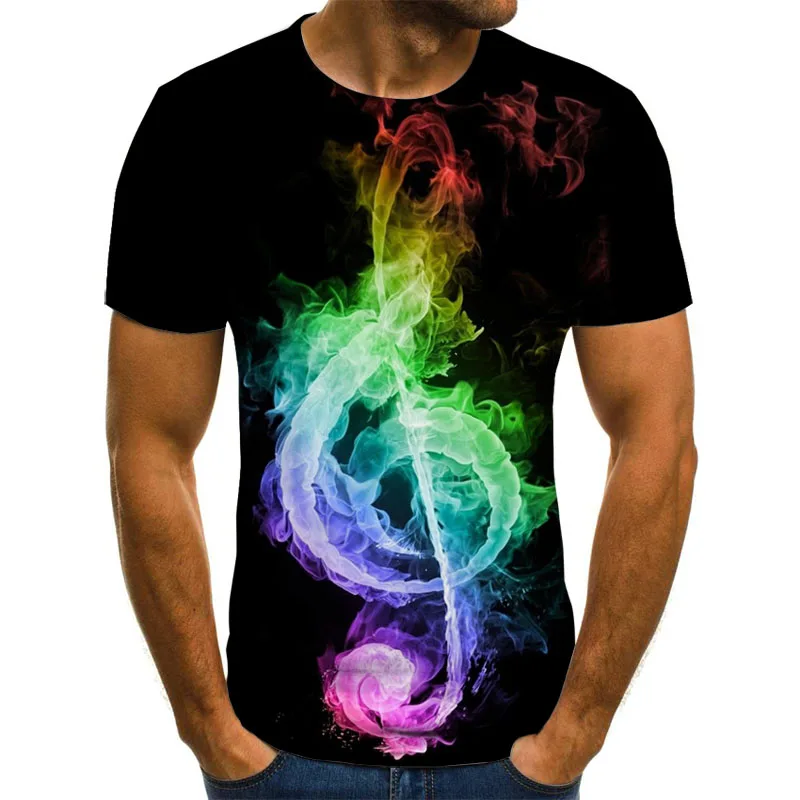

Hot sale compassionate 3D printing guitar men's T-shirt anime men and women T-shirt 3D boys and girls T-shirt Harajuku blouse