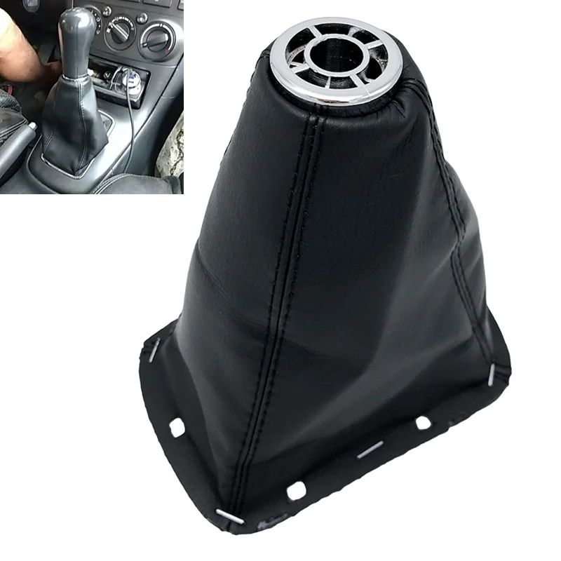 

Car Gear Shift Knob Gaiter Boot Cover Case Frame For TOYOTA AVENSIS T25 MK2 II 2003-2009 PU Leather Car Styling Accessories