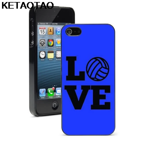 KETAOTAO Peace люблю волейбол девушки спортивный чехол для телефона s для iPhone 4 5S 6S 7 8 Plus X XS XR 11 Pro Чехол Мягкий ТПУ резиновый силиконовый - Цвет: Золотой