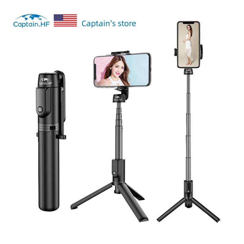 

Captain HF Bluetooth Selfie Stick tripod Mini Selfie Stick Monopod Shutter Remote Extendable Mini Tripod iOS/Android