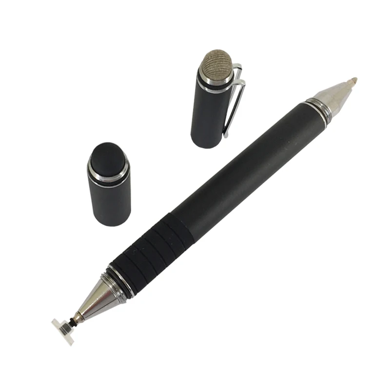

ACMECN Newest 4 in 1 Universal Stylus Disc Stylus Touch Screen Pen with Soft rubber Grip for Phones Tablets Laptops Ball Pen