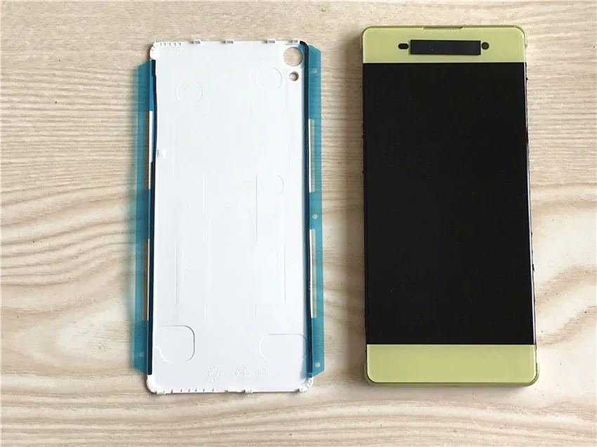 Skup 5.0 dla Sony Xperia XA wyświetlacz LCD montaż digitizera ekranu dotykowego F3111 F3113 F3115 wymiana LCD z ramą tylna okładka