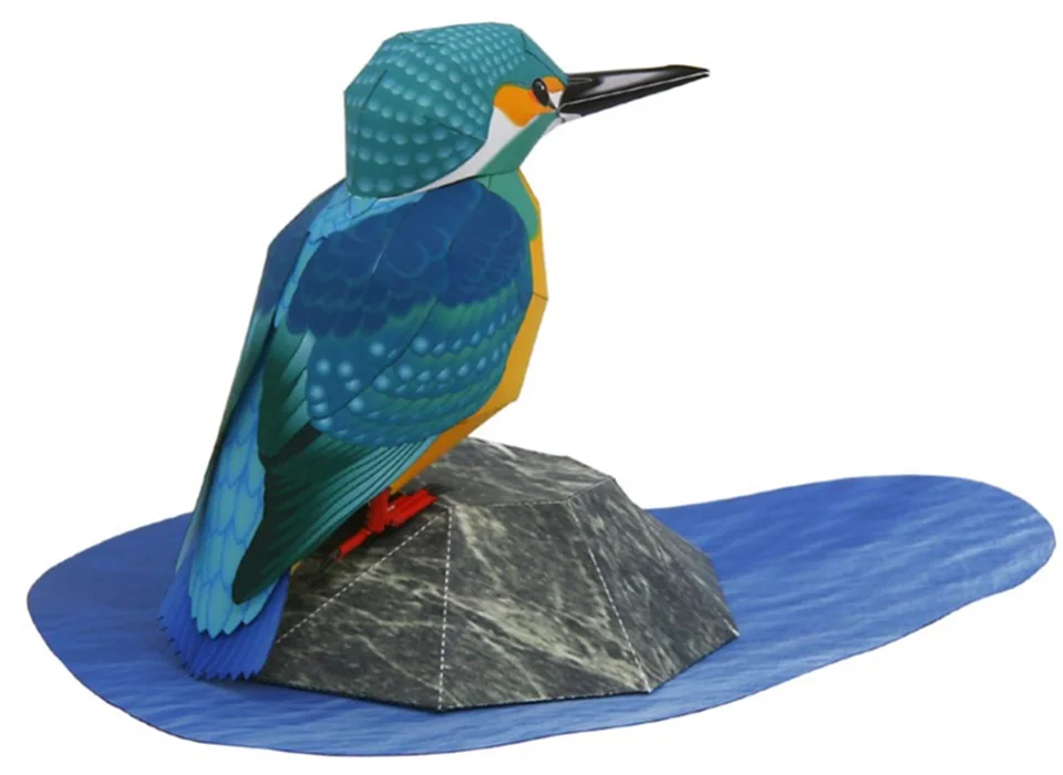 KINGFISHER モデルプレーン　レア Common Kingfisher Bird Folding Origami Art Mini Cute 3D