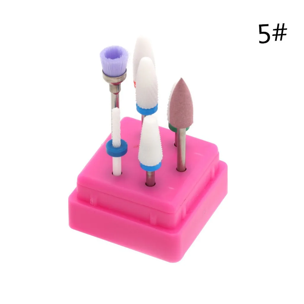 7pcs Nail Drill Ceramic Nail Art Grinding Drill Bits Cuticle Electric Manicure Embout Ponceuse Ongle Frez Ceramiczny Do Paznokci