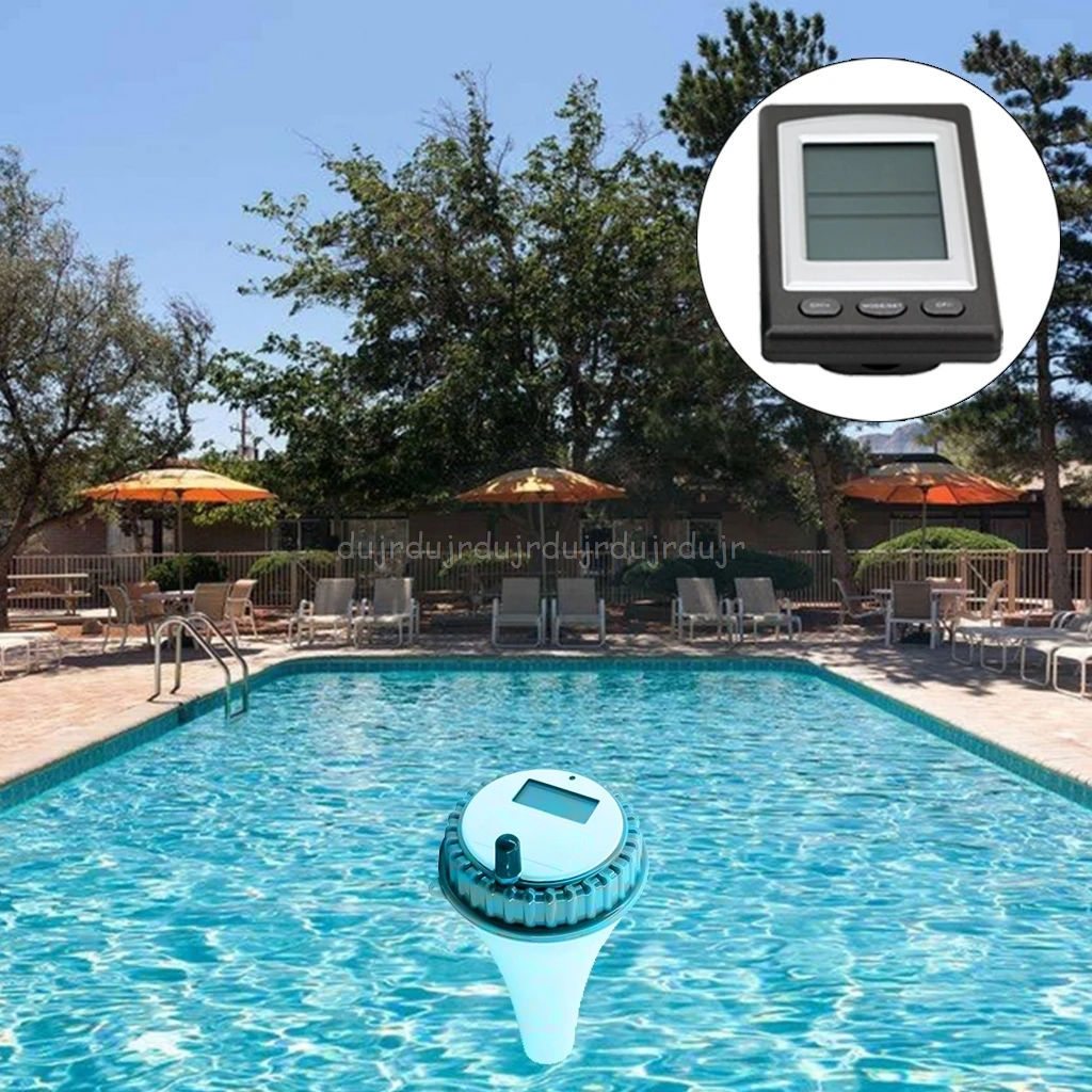 Wireless Pool Thermometer Hot Tub Temperature Meter-40~60C Waterproof Outside Sensor Digital LCD Display N05 19 Dropship