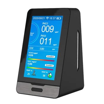 

PM2.5 Detector Air Quality Monitor Digital Formaldehyde Tester TVOC HCHO AQI Analyzer Humidity Temperature Meter