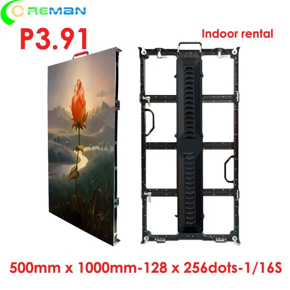 Alibaba express P3.91 1R1G1B led дисплей панель 50x100 см шкаф СВЕТОДИОДНЫЙ знак полноцветный p3.91 Крытый арендный светодиодный дисплей