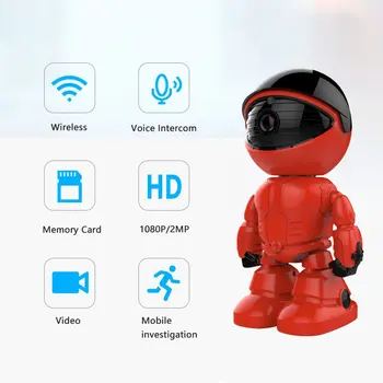 

1080P WiFi IP Camera 2MP Cloud Home Security Robot Intelligent Auto Tracking Camera Night vision Motion Detection Two way Audio