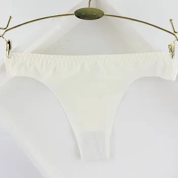 

3Pcs Women's thong ice silk seamless one-piece ultra-thin underwear sexy low waist