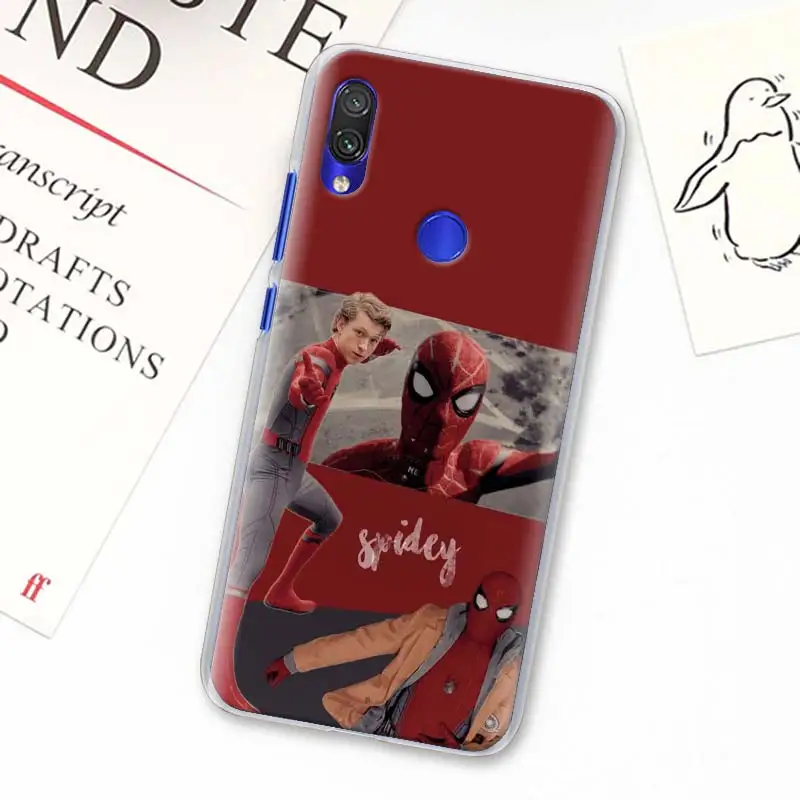 Чехол для телефона Marvel Человек-паук том Холланд для Redmi Note 5 6 7 8 Pro 8T S2 GO Redmi 7 7A 8A K20 Pro 6 6A 5 Plus Твердый Чехол