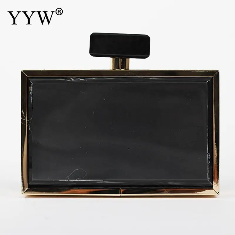 Marbling белые вечерние сумки Клатчи коробка Сумочка ПВХ дизайнер Pochette Femme черный Свадебный Кошелек Выпускной банкет жесткий мешок