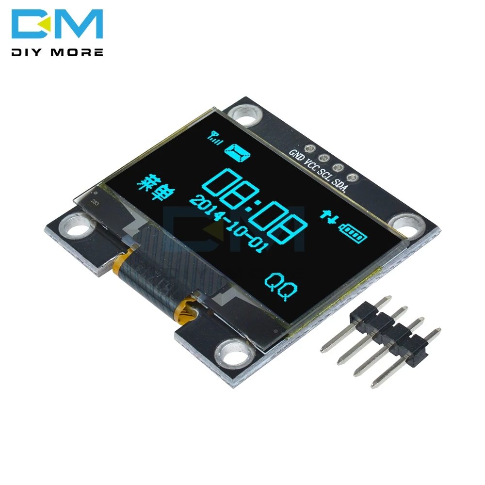 128x64 SSH1106 4PIN 1,3 "1,3 дюймов IIC I2C Серийный Цифровой OLED ЖК-дисплей белый синий модуль для Arduino 12864 ЖК-экран