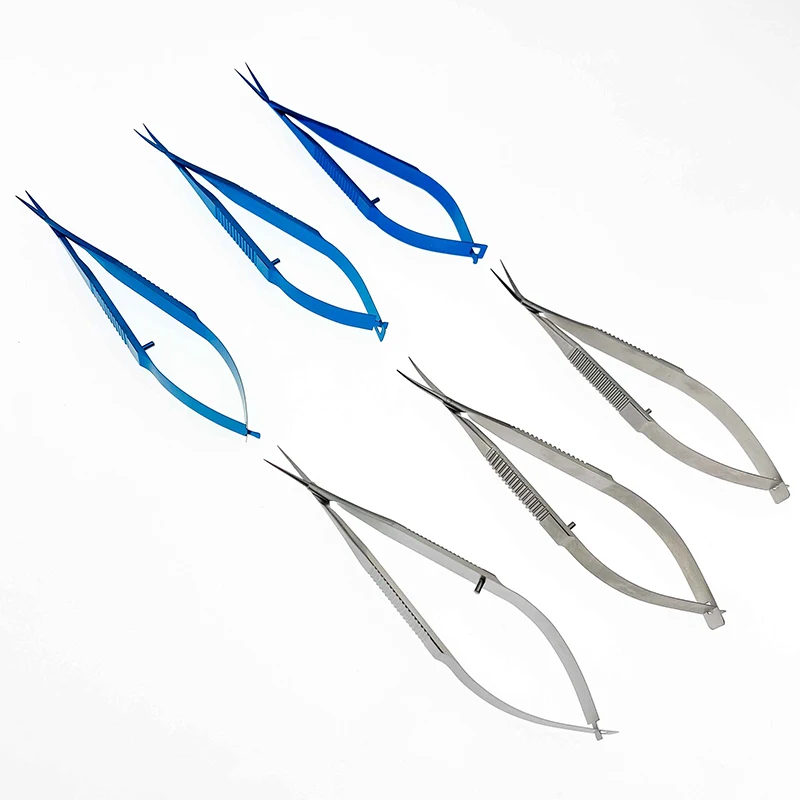 

Офтальмологические бриллиантовые ножницы для мембранных капсул Castroviejo, Микро ножницы, тренировочные инструменты, офтальмологические инструменты