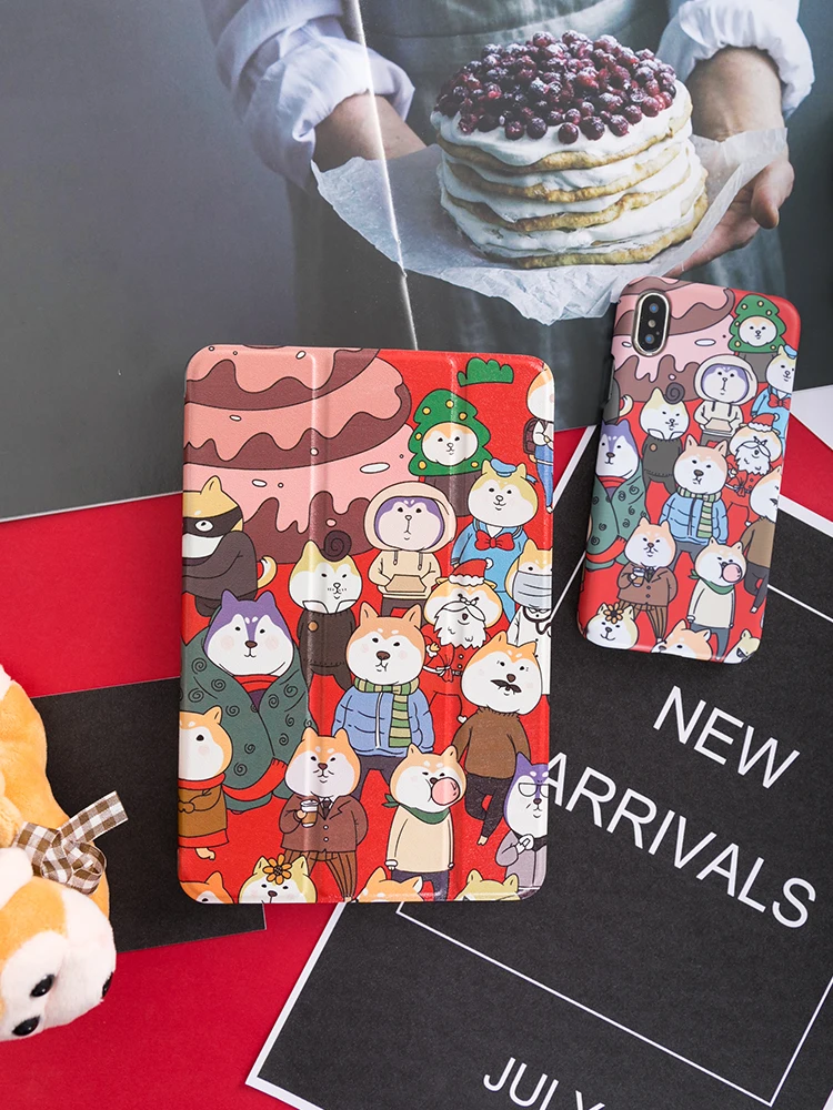 С рисунком в виде милых собачек откидная крышка чехол для iPad Pro 9 7 воздуха 10 5 12 2 Mini2