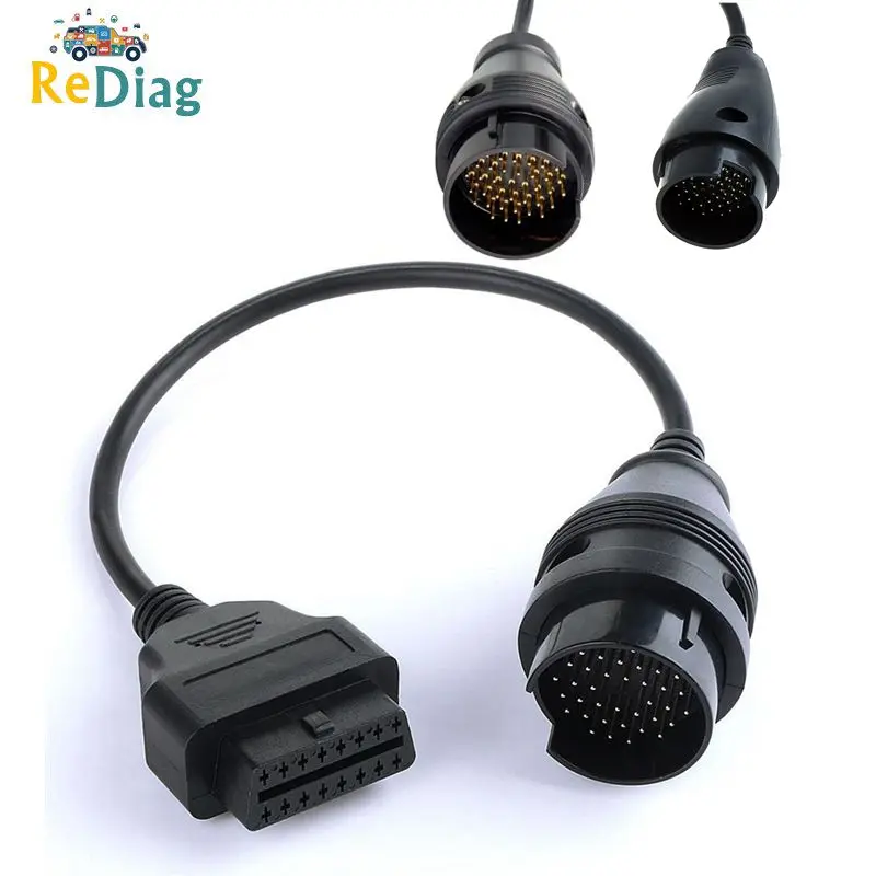 Горячая Распродажа OBDII OBD2 38 Pin типа папа до 16 контактный разъем Диагностический