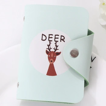 

Fashion Hasp Women Men ID Credit Card Creative Fresh Cute Animals Card Holder Coin Bag Travel Wallets Holder PU 812