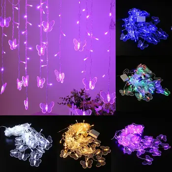 

3.5M Xmas Christmas Butterfly LED Strip Flashing String Light Home Decor Lamp