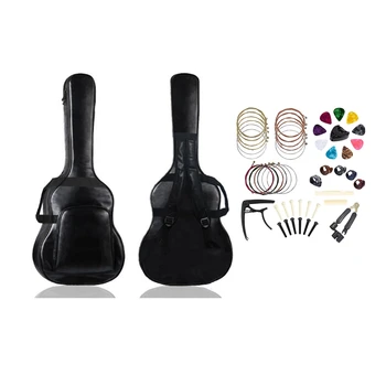 

1 set Guitar Accessories Kit 49 Pcs Guitar Tool & 1pcs 40 Inch 41 Inch Waterproof PU Guitar Backpack Black