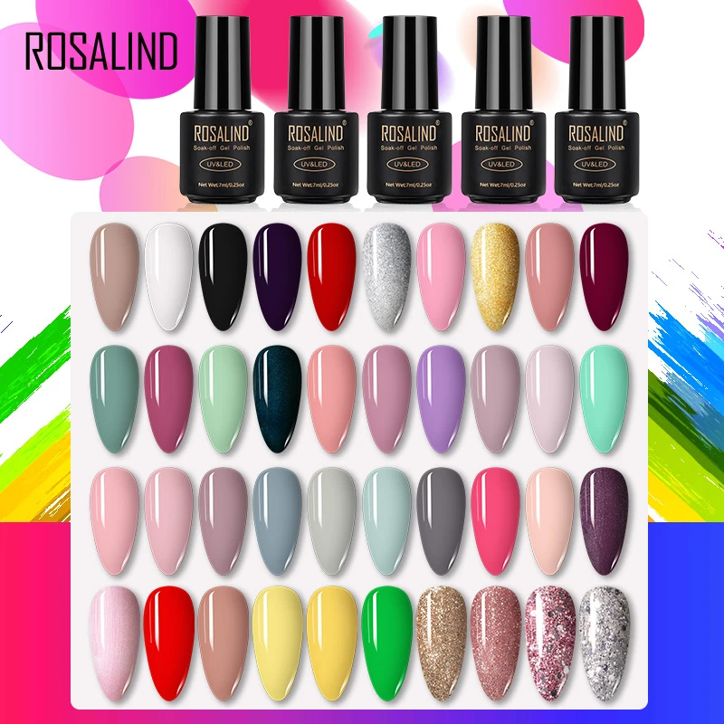 Rosalind 7ml Gel Varnish Nail Polish Set For Manicure Gellak Semi ...