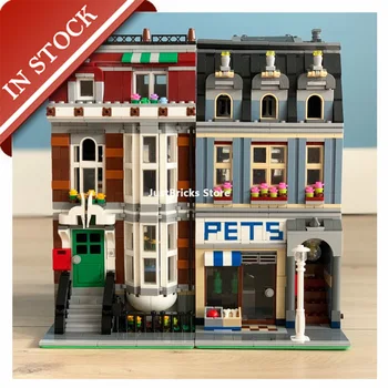 

Street View Pet Shop 10218 15009 In Stock Building Blocks 2000+Pcs Creator Expert 84009 30015 99006 15002 15001