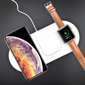 

3in1 10W Wireless Charger Station Stand Pad for iPhone Apple Watch 1 2 3 4 Airpods wearable devices Airpower Charging Dock Stand